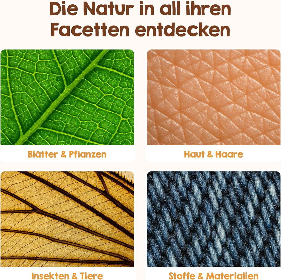 Edubini Digitales Mikroskop für Kinder [1000-fache Vergrösserung] - Tragbares Taschenmikroskop für G