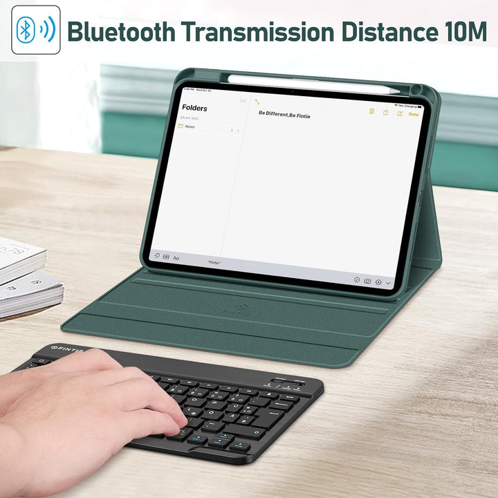 FINTIE Hülle mit Tastatur für iPad Pro 11 Zoll 2025/2024 (M5/M4), Soft TPU Rückseite Gehäuse Schutzh