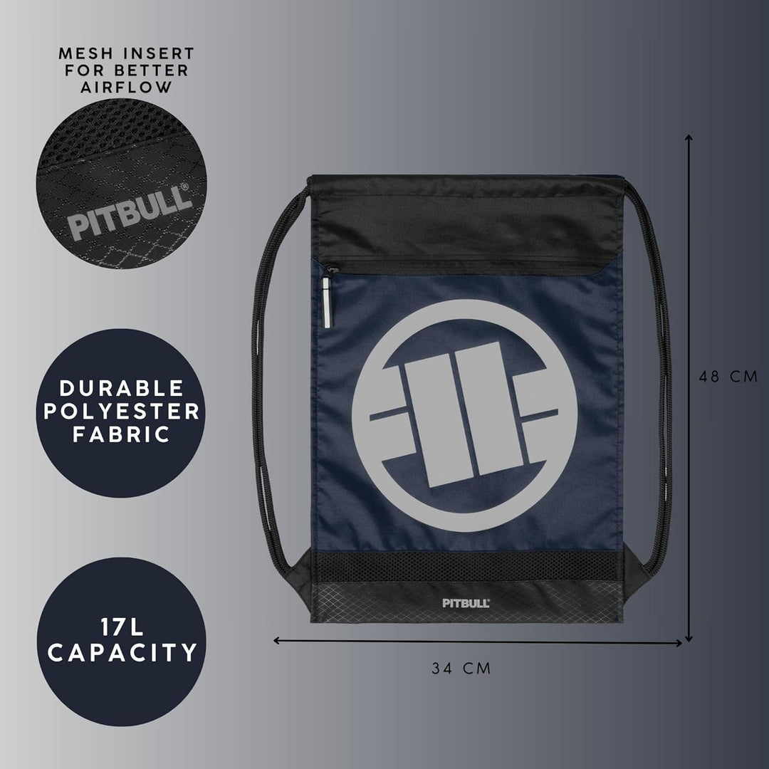 PITBULL Rucksack Sporttasche Backpack für Herren Pit Bull West Coast Sportrucksack Logo II Dunkelbla
