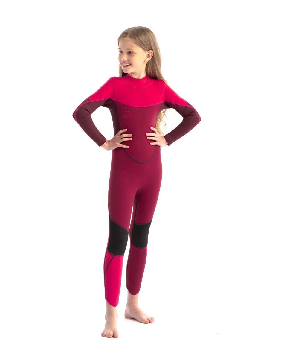 Jobe Boston Kids 3/2 Back Zip Full Suit 2024 hot pink 104, 104