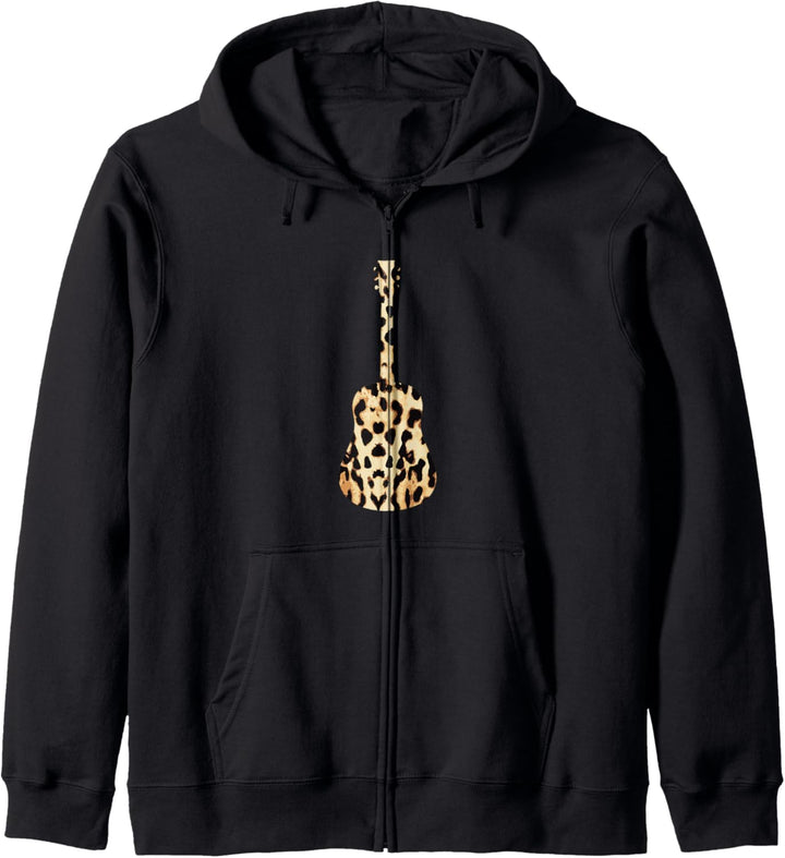Cheetah Leopard Tier Print Gitarre Kapuzenjacke