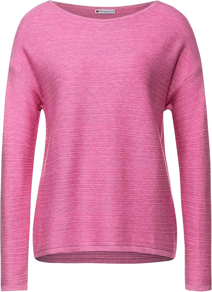 Street One Damen A302025 Strickpullover (1er Pack) 38 Pink Crush Melange, 38 Pink Crush Melange