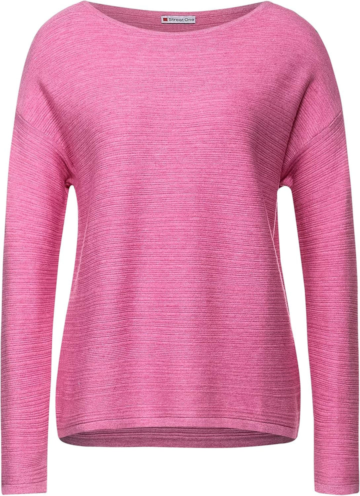 Street One Damen A302025 Strickpullover (1er Pack) 38 Pink Crush Melange, 38 Pink Crush Melange