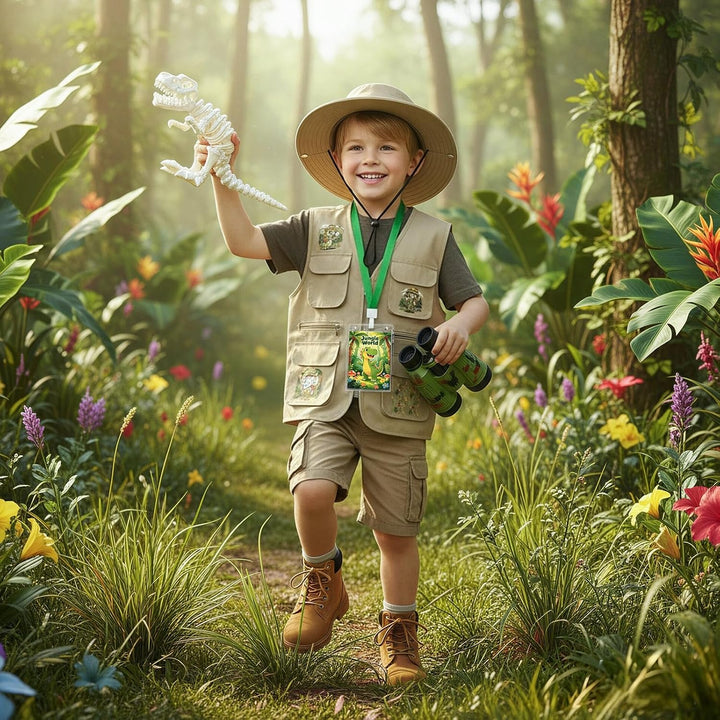 5 Pcs Forscherset für Kinder Entdecker Set für Welt Dinosaurier