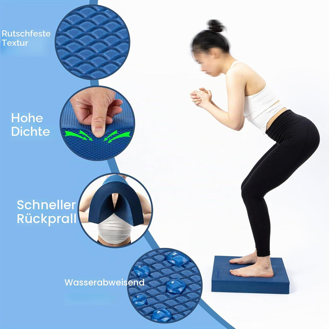 StrongTek Extra breites Schaumstoff-Balance-Pad für Physiotherapie, 48,3 x 40,1 x 6,1 cm, hochdichte