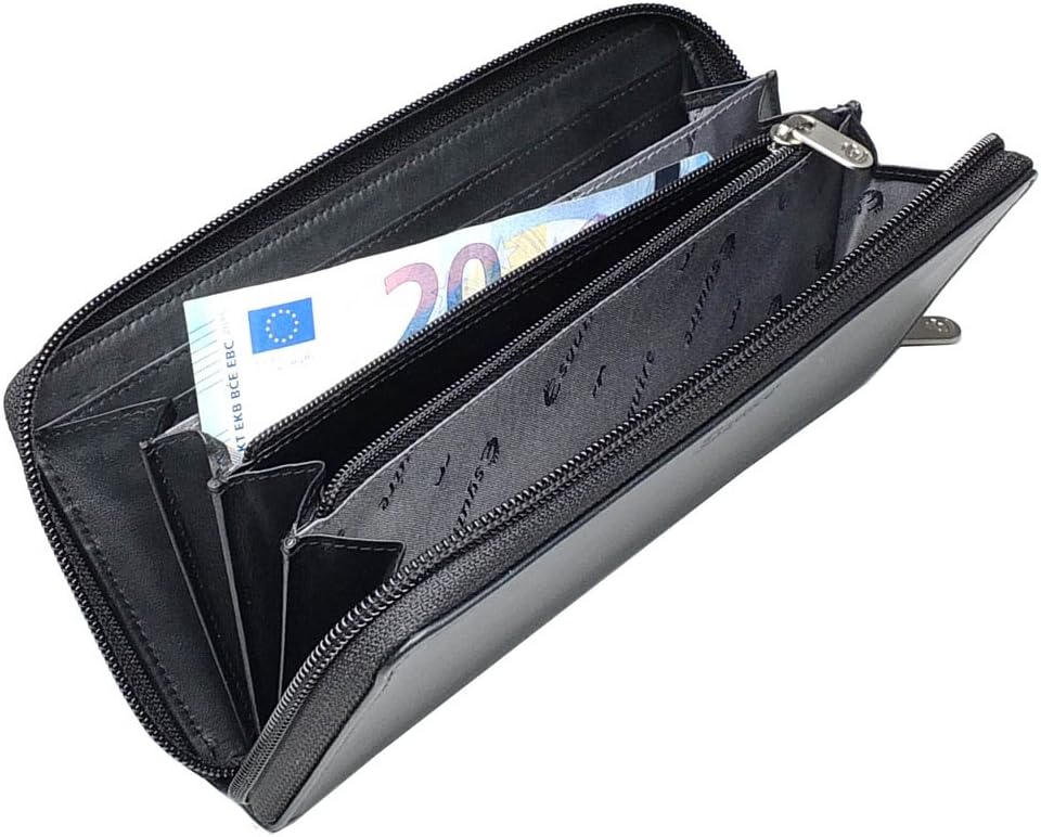 Esquire New Silk - Geldbörse 15cc 19 cm black Schwarz, Schwarz