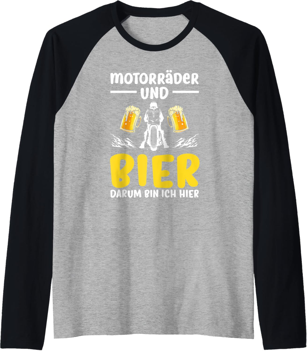 Motorradfahrer Biker Motorsport - Bier Motorrad Raglan