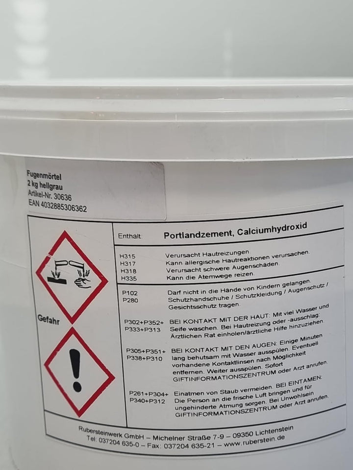 Fugen- und Rissspachtel, Mörtel für Riss, 2kg gebrauchsfertig im Eimer