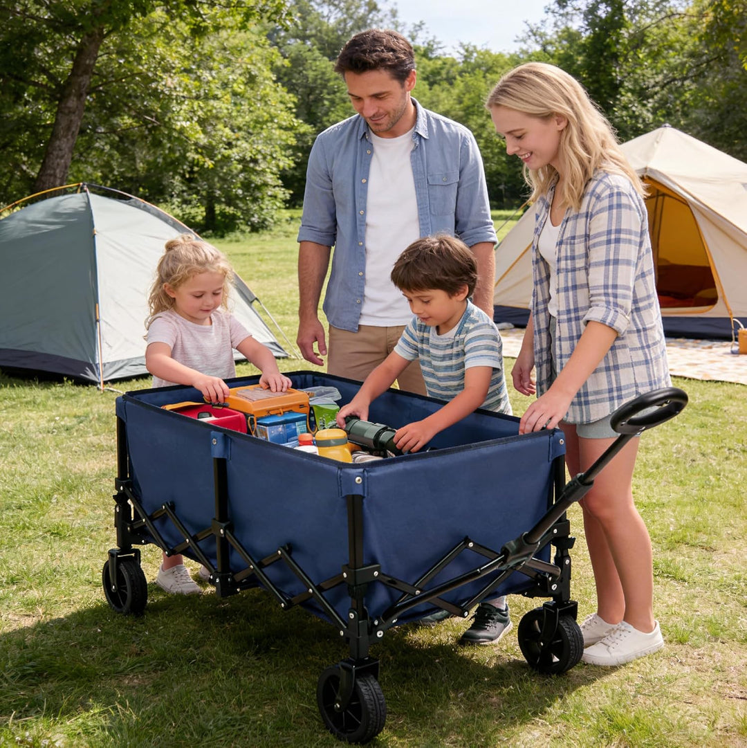 OUTSIDER Bollerwagen faltbar 165L – Campingwagen mit 136kg Tragfähigkeit, klappbarer Strandwagen mit