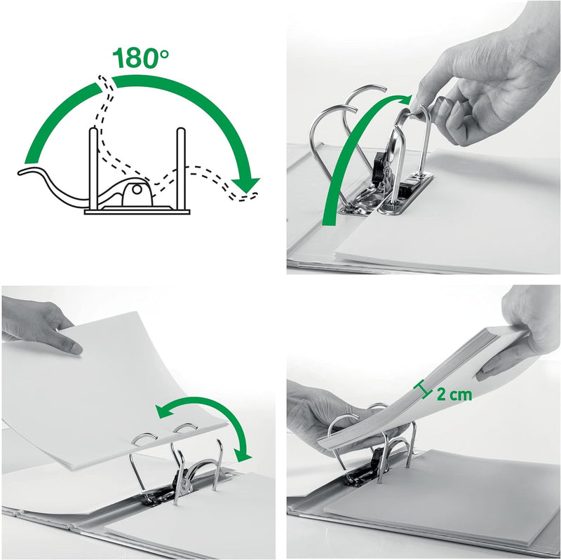 Leitz Wow 1005 A4 80mm Lever Arch File - Ice Blue (Pack of 10) , Design kann variieren