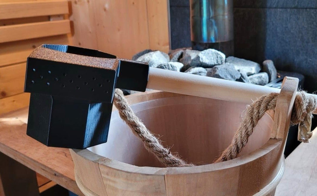 Saunakelle Aufgusskelle Fasssauna Heimsauna made by druckbar