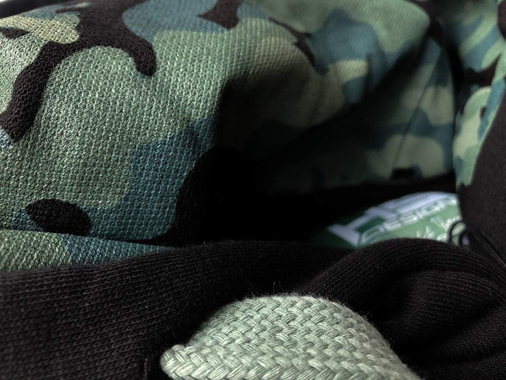 HOTSPOT DESIGN Hoodie Catfish, Schwarz, mit Tarndetail XL Schwarz, XL Schwarz