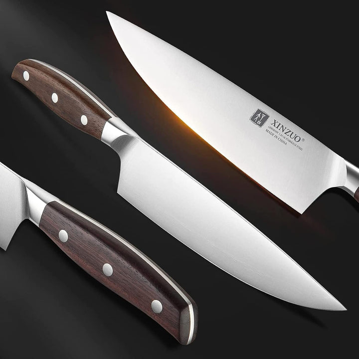 XINZUO 20.3cm Kochmesser Deutschem 1.4116 Edelstahl, Hochgekohlter Edelstahl Scharfe Messerklinge Ch