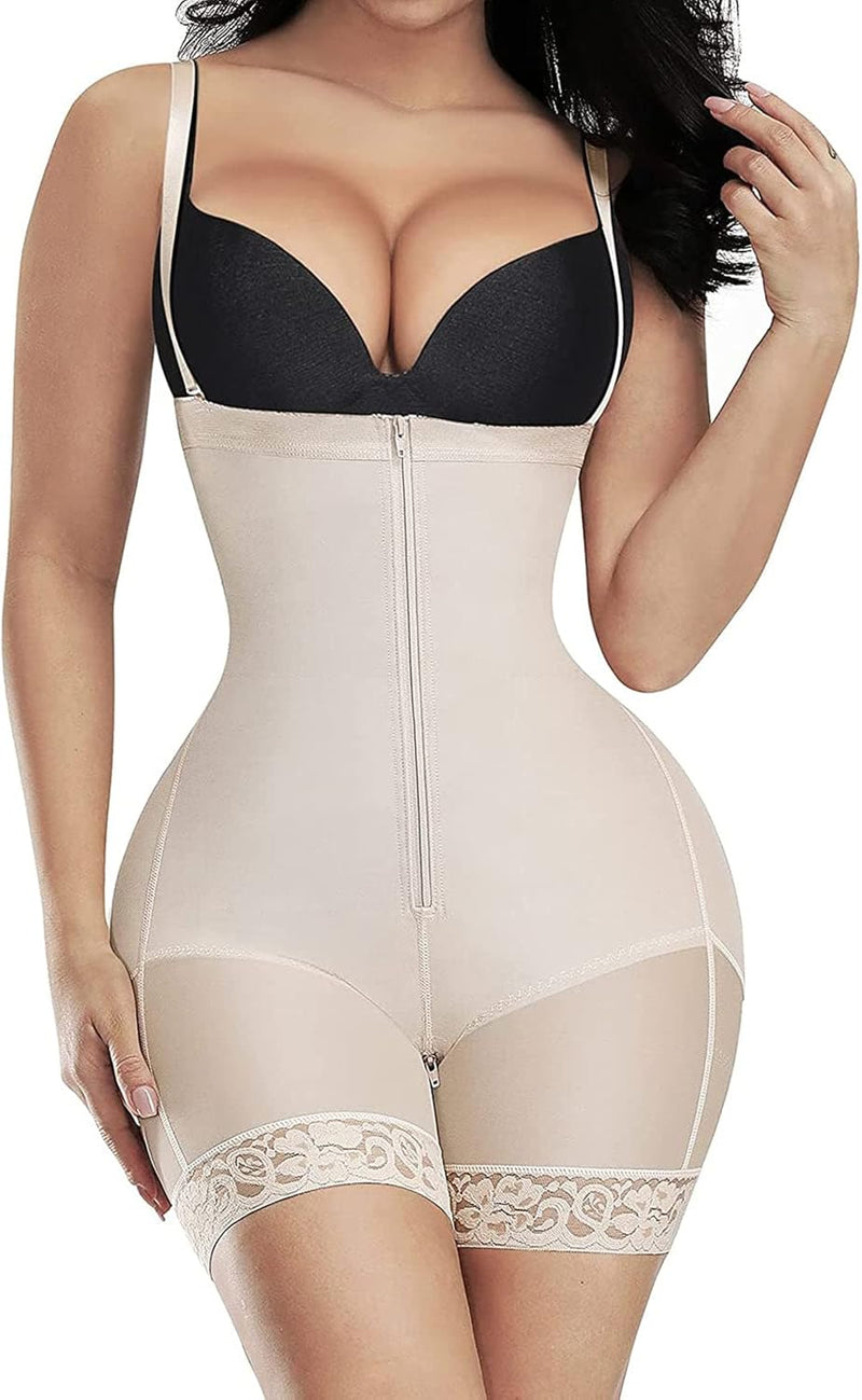 FeelinGirl Miederhose Damen Bauchweg mit Reissverschluss Bauchkontrollhose mit Hoher Taille Shapewea