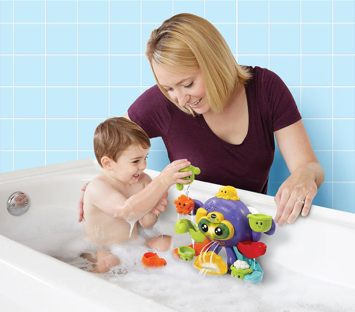 VTech Baby Badespass Oktopus – Interaktives Badespielzeug, das spricht und singt – Für Kinder von 1-