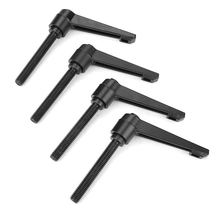4 stücke Klemmhebel Griff, M10 Edelstahl Aussengewinde Verstellbarer Griff Maschinenknöpfe, Schwarz(