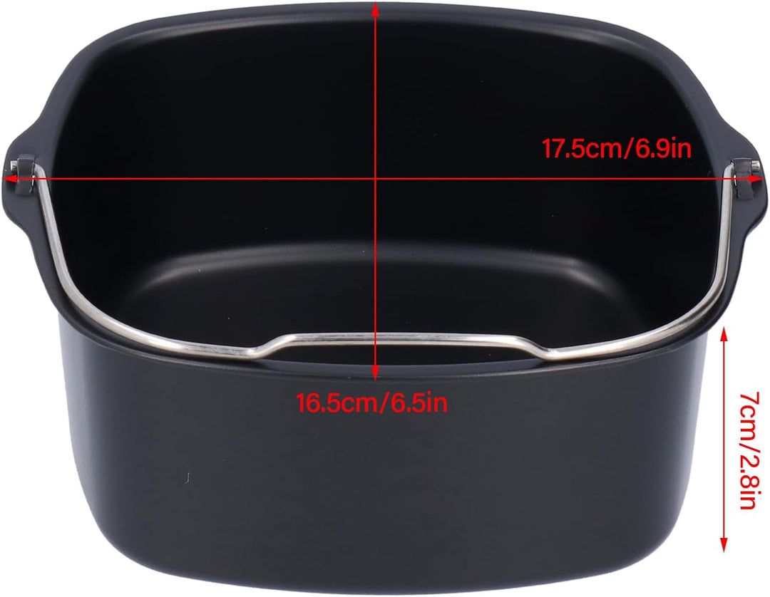 Watris Veiyi 8cm Auflaufform, Kuchenform Eckig, Zubehör Heissluftfritteuse, Ersatz für HD9925 HD9860