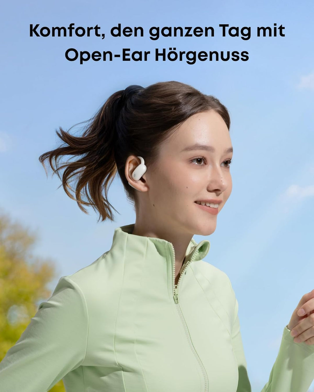 soundcore Anker AeroFit 2 Open Ear Headphones, Adjustable Ear Hooks, Firm Hold, Deep Bass, Hi-Res Wi