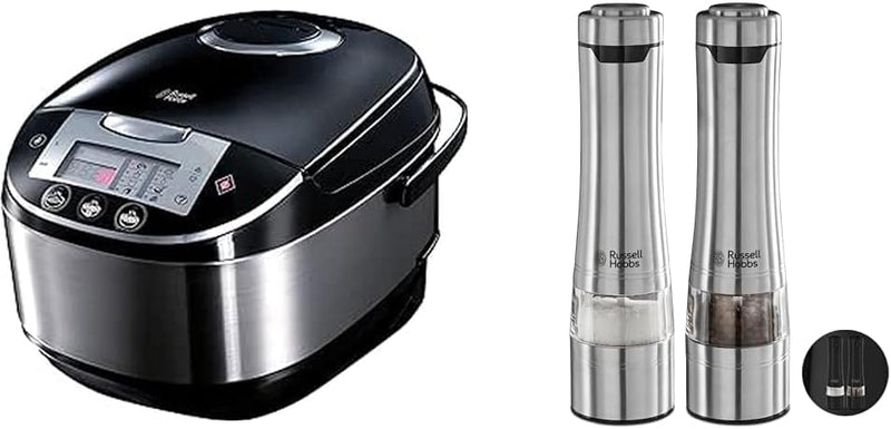 Bundle Set: Russell Hobbs Multikocher [11-in-1: Reiskocher, Schongarer, Dampfgarer, Slow Cooker, Bac