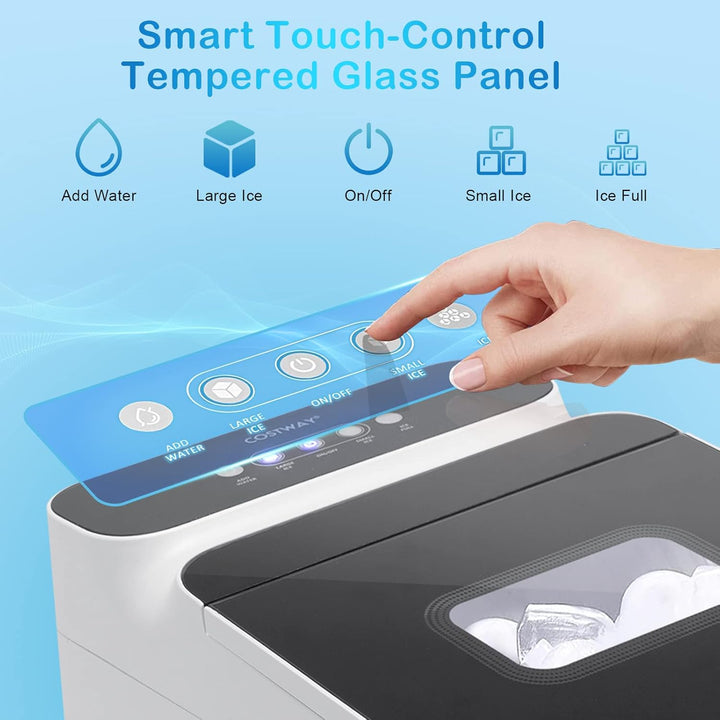 RELAX4LIFE Eiswürfelmaschine Tragbar, Eiswürfelbereiter 9 Eiswürfel in 6-13 min, 15 kg/24H, 1,5 L Wa