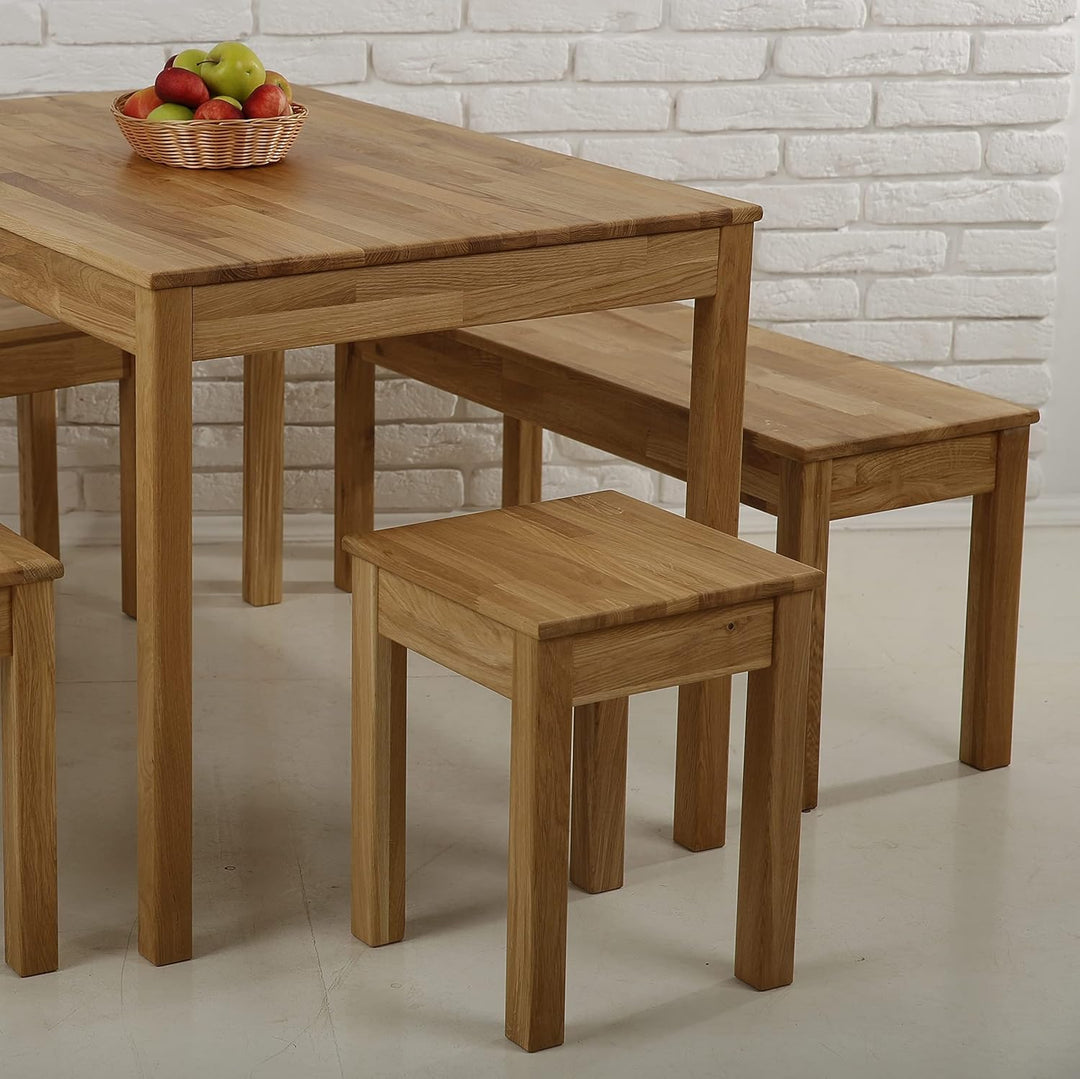 Krok Wood Hocker Tomas aus Massivholz 35x35x45 cm (Eiche, 1x ohne Eingriff) 1x ohne Eingriff Eiche,