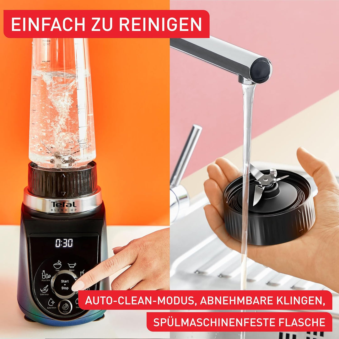 Tefal Blend Up Mini-Mixer, 8 automatische Programme, Pulsfunktion, abnehmbare Powelix-Klingen, inkl.