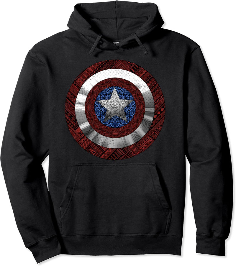 Marvel Captain America Avenger Ornate Shield Pullover Hoodie