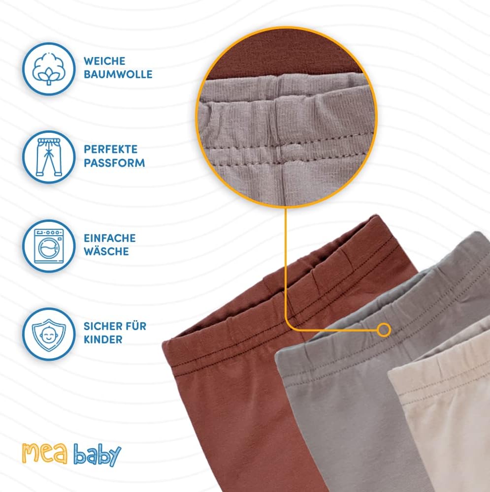 Unisex Baby Hose aus 100% Baumwolle im 5er Pack/Pumphose. Babyhose für Jungen Baby Hose für Mädchen,