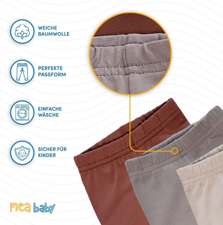 Unisex Baby Hose aus 100% Baumwolle im 5er Pack/Pumphose. Babyhose für Jungen Baby Hose für Mädchen,