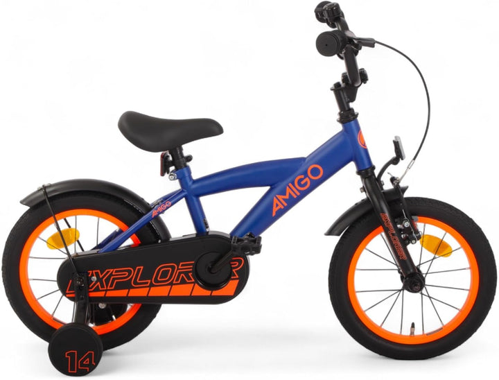 AMIGO Explorer - Kinderfahrrad - 12/14 / 16 Zoll - mit Handbremse, Rücktritt, Lenkerpolster und Stüt