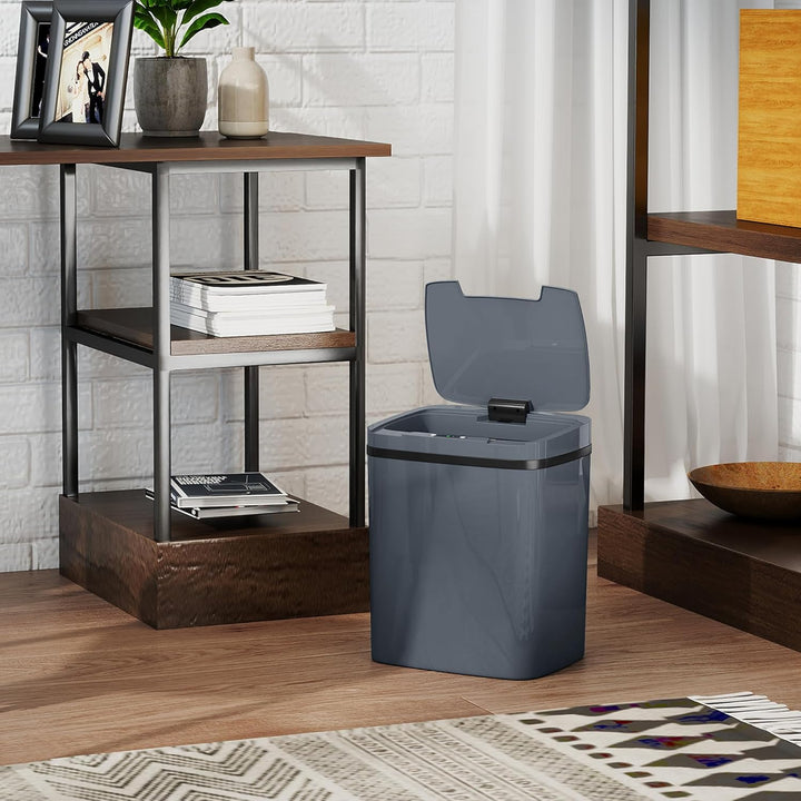 HOMCOM Sensor Mülleimer 15L Automatischer Mülleimer mit zwei Öffnungsmodi, Abfalleimer Müllbehälter