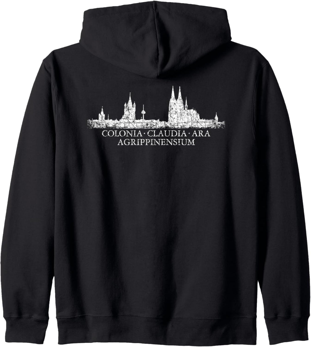Kölner Skyline "CCAA" (Vintage Weiss) Köln Kapuzenjacke