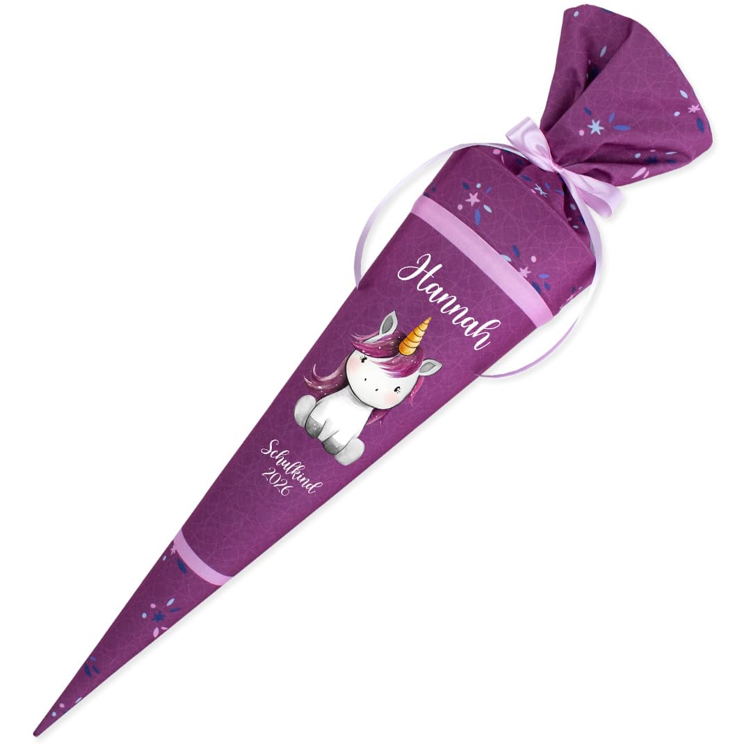 Deine Schultüte aus Stoff Kuschel Velvet Wunschmotiv individualisierbar mit Wunschname personalisier