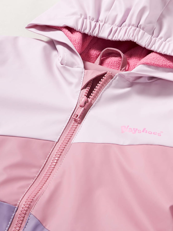 Playshoes Unisex Kinder Fleece-Futter Regenmantel Regenjacke Regenbekleidung 140 Lila, 140 Lila