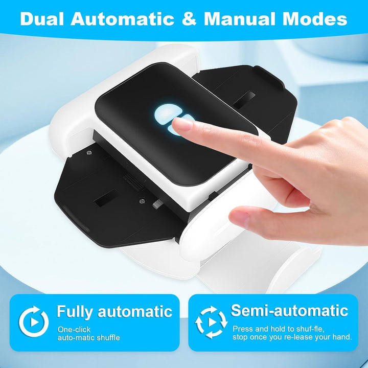 Kartenmischmaschine - Wiederaufladbarer, geräuscharmer, tragbarer automatischer Kartenmischer für 1–