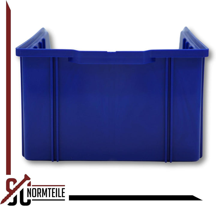 SC-Normteile Sichtbox 8 Stück Grösse 1 (489 x 304 x 185 mm) Blau – PP Kunststoff, stapelbar – Stapel