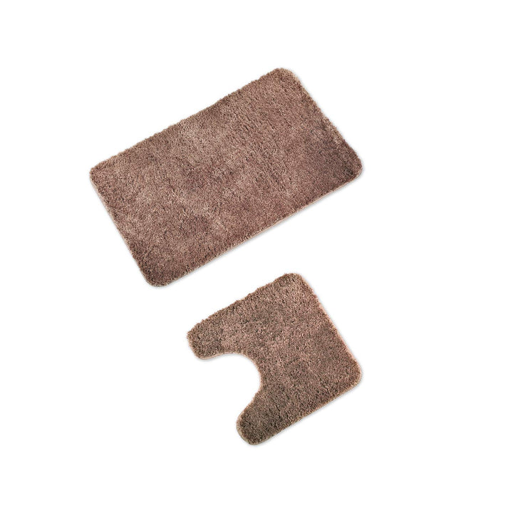 WohnDirect Badematten Set - WC Vorleger (45x45cm), Badematte (50x80cm) - rutschfest waschbar Badezim