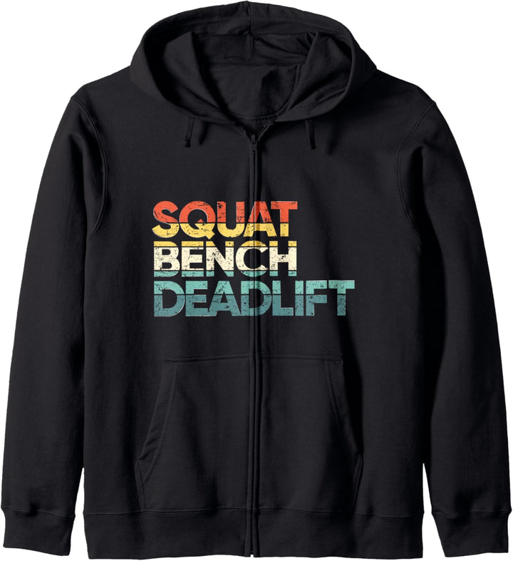 Squat Bench Deadlift / Powerlifting / Retro Kapuzenjacke