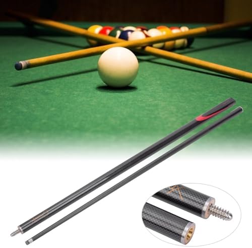 Vbestlife 9MM Carbon Langlebig Professionelle Billard Queues Kleiner Kopf Pool Queues Billard Stick