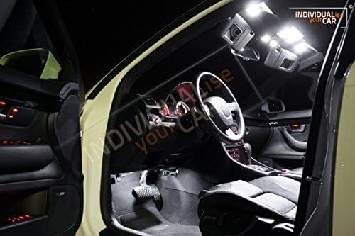 INDIVIDUALise your CAR Innenraumbeleuchtung SET für A4 B7 Limousine (Pure-White) Reinweiss, Pure-Whi