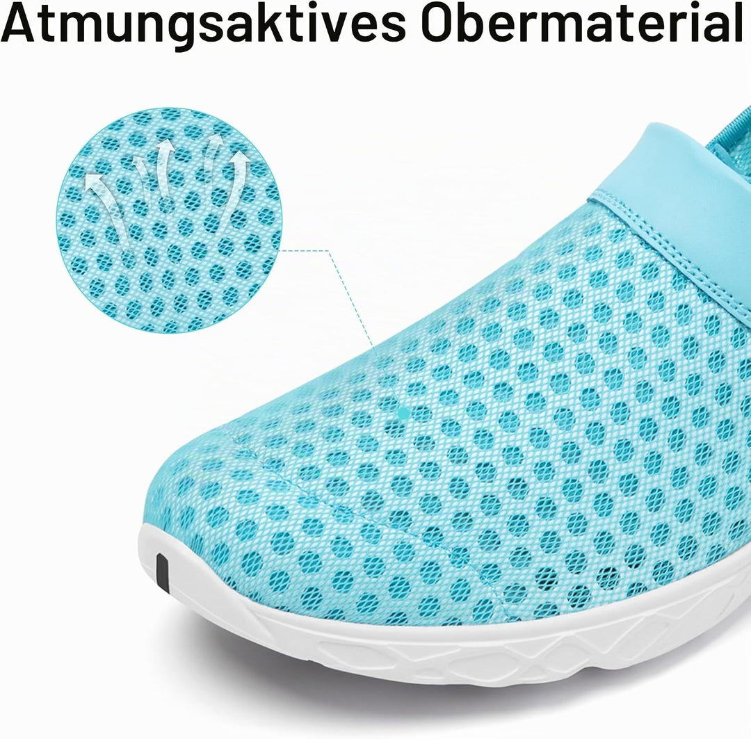 SAGUARO Unisex Clogs Sommer Hausschuhe Leicht Gartenschuhe Gr. 36-48 36 EU Hellblau, 36 EU Hellblau