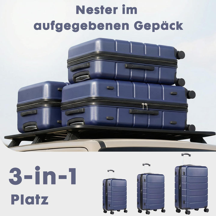 DUMOS 3tlg. Hartschalenkofferset Hard Shell Basic Hartschalenkoffer Trolley Koffer offerset Gepäck R