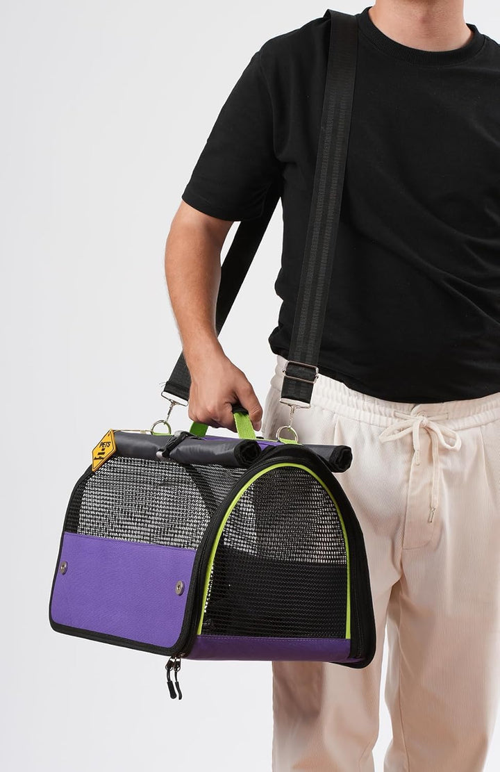 BRAVE PAWS Perdeli Flybag Transporttasche für Katzen und Hunde – Reissfestes Netz, Flugtauglich, Was