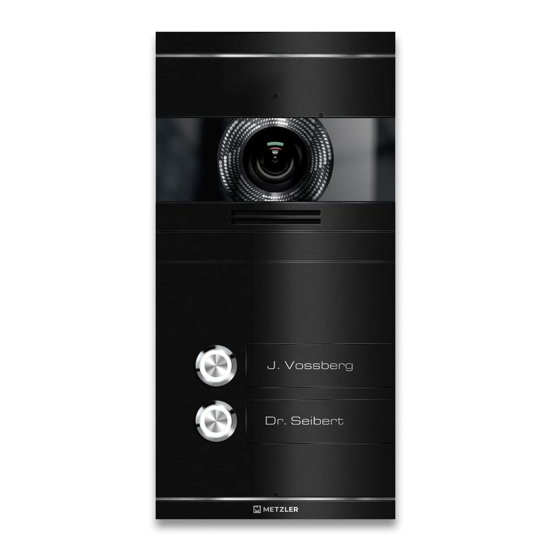 Metzler Video Türsprechanlage 2 Familienhaus | Türklingel mit Kamera FullHD | Opt. 7" Monitor | Smar