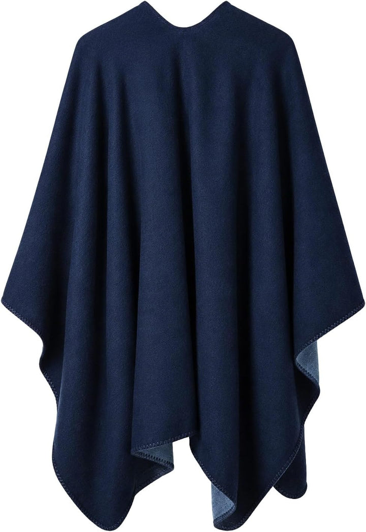 Poncho Damen Winter Strick Cape Cardigan Übergrosse Poncho Schal Elegant Warm Wendeumhang für Herbst