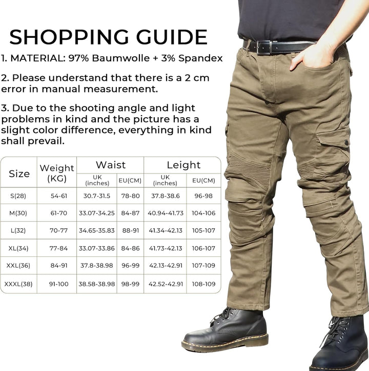 Alpha Rider Motorradhose Herren Jeans Textil Motorrad Hose mit Protektoren, Sportliche Motorrad Hose