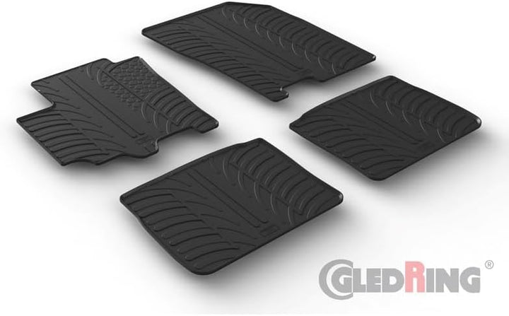 Gledring Satz Gummimatten kompatibel mit Suzuki SX4 S-Cross 2013-2016 & 2016- (T Profil 4-teilig)