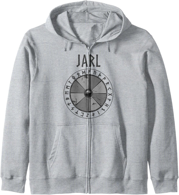 Wikinger Jarl mit nordischem Runenschild Kapuzenjacke