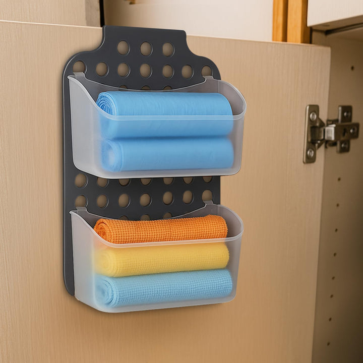 com-four® 2x Duschkorb mit 2 Fächern, Duschgelhalter mit Haken | höhenverstellbare Hängekorbe - Dusc