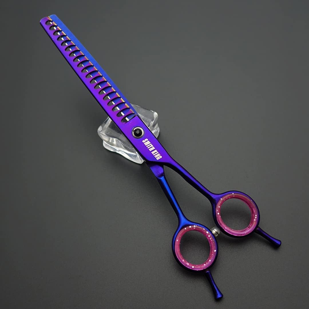 7,0 Zoll Professional Dog Grooming Scissors Set Gerade & Ausdünnen & Gebogen & Chunker & Kamm 5 Stüc